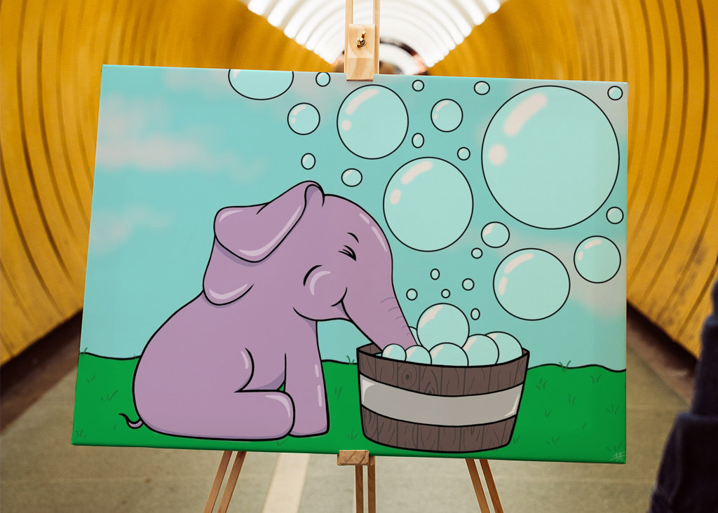 Temperamentní fialový slon!