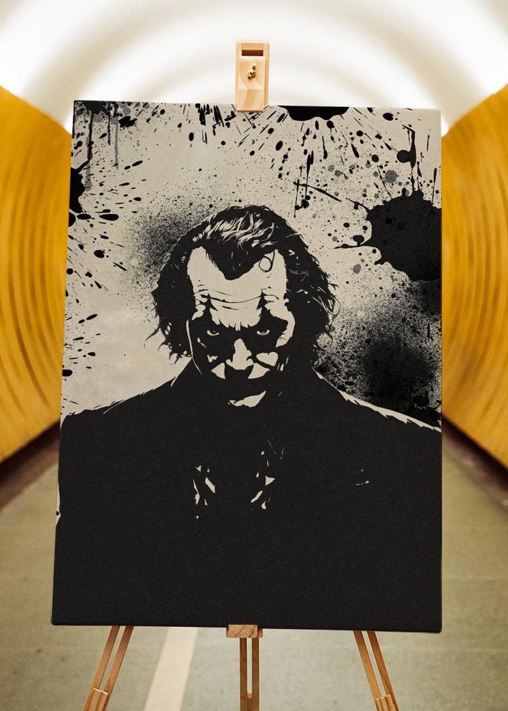 Joker Black Watercolor