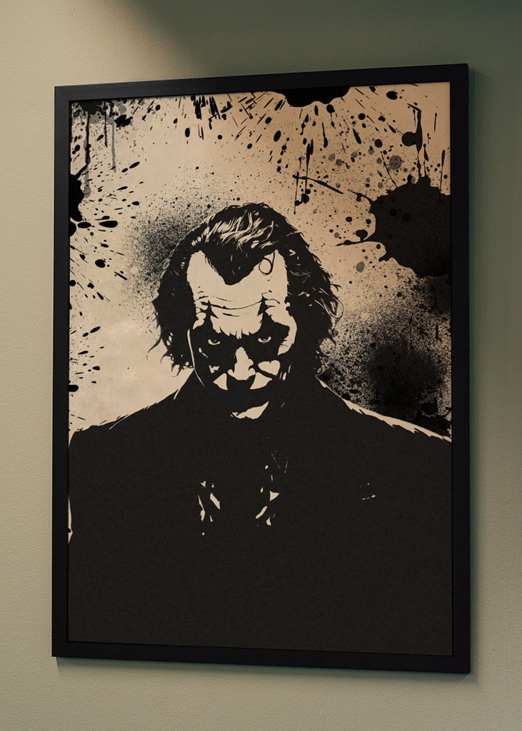 Joker Black Watercolor