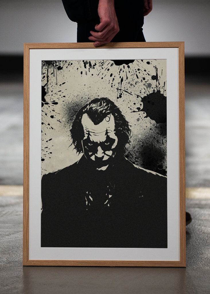 Joker Black Watercolor