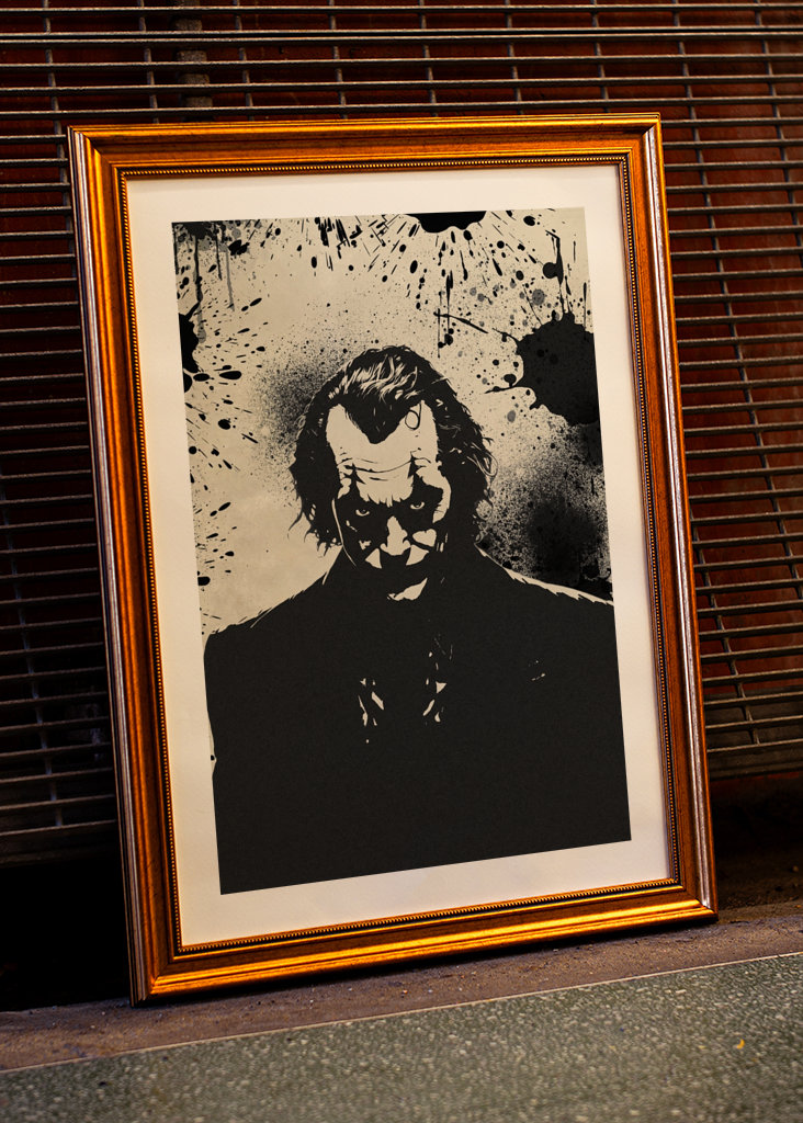 Joker Black Watercolor