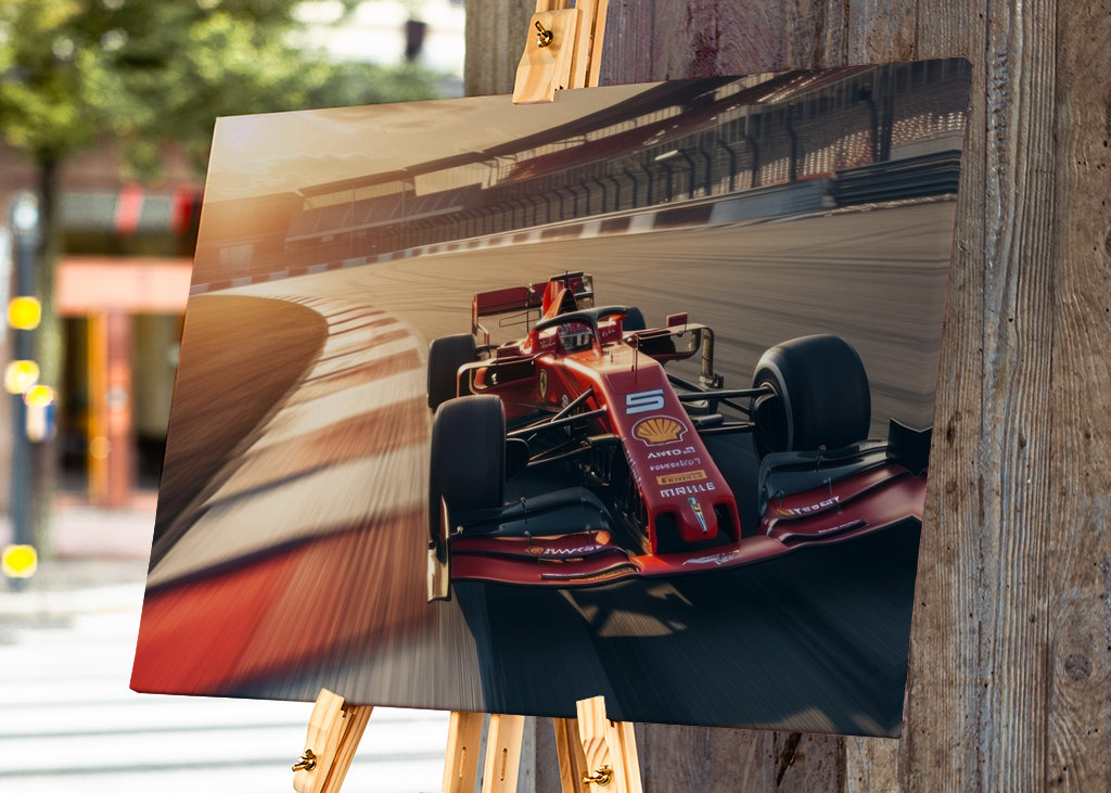 carro de fórmula 1 a velocidad