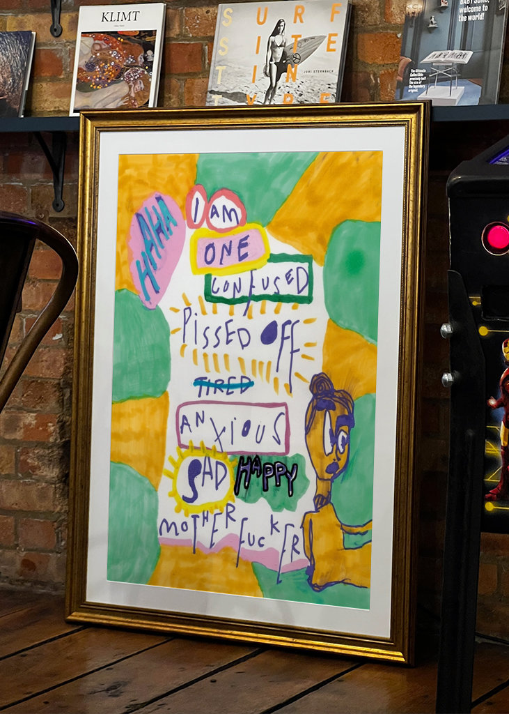 Confus, énervé, triste, heureux