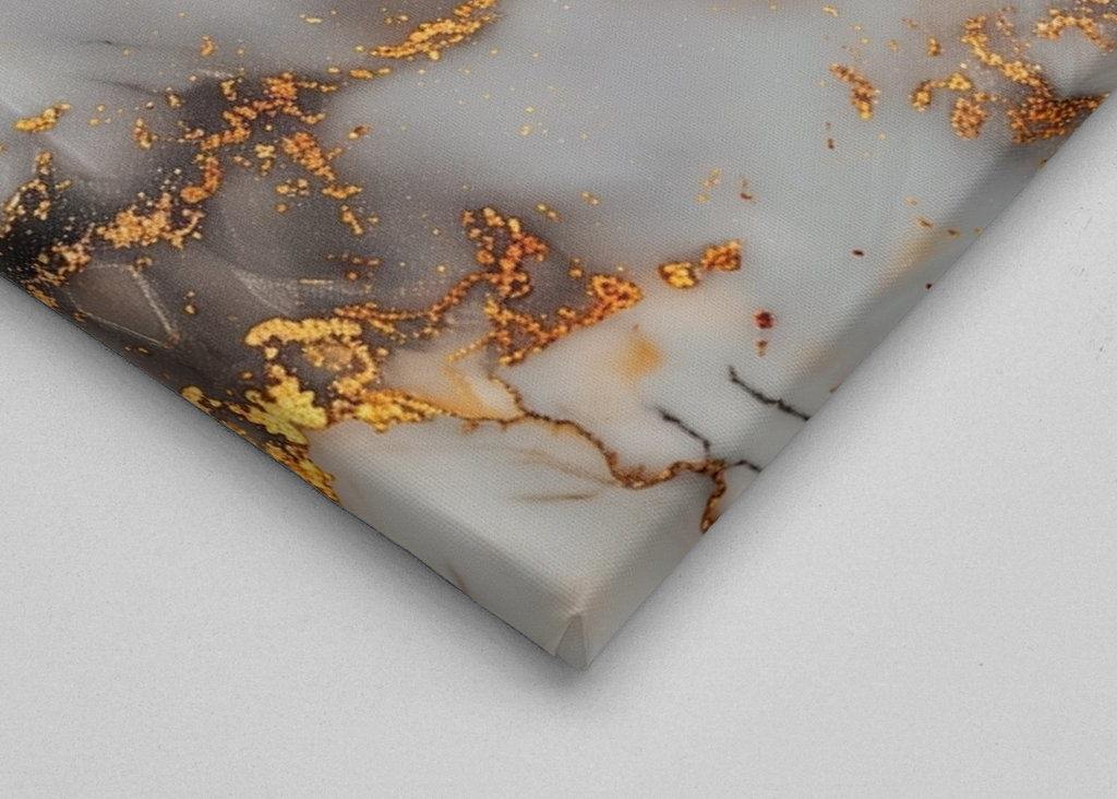 White & golden marble