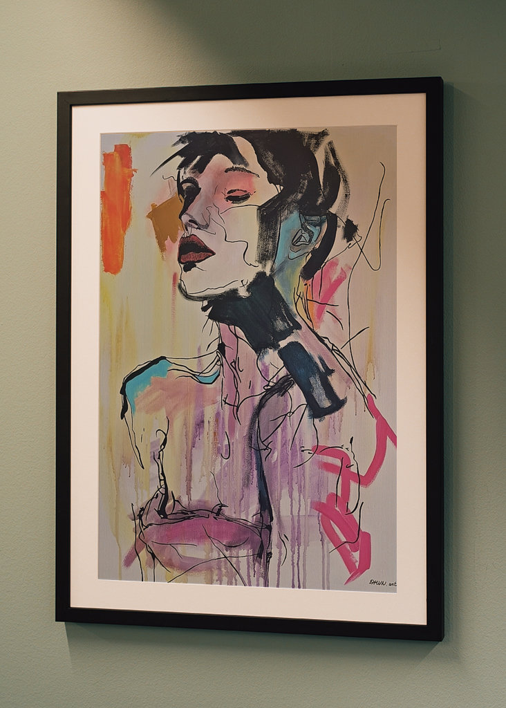 Abstrakt kvindeportræt.