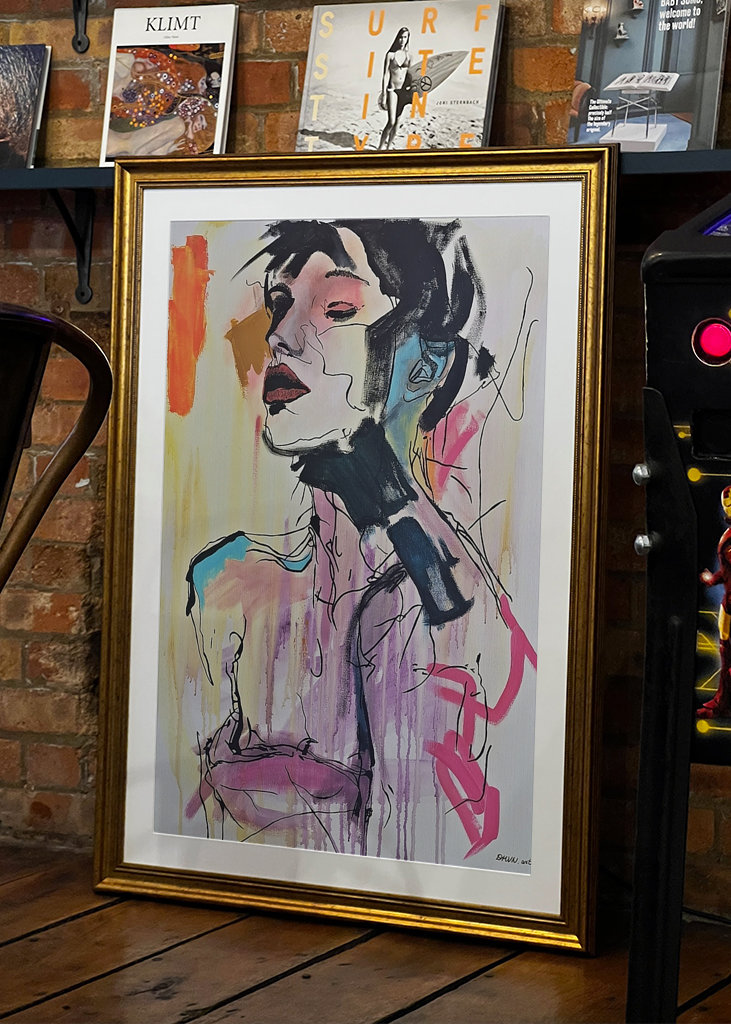 Abstrakt kvindeportræt.