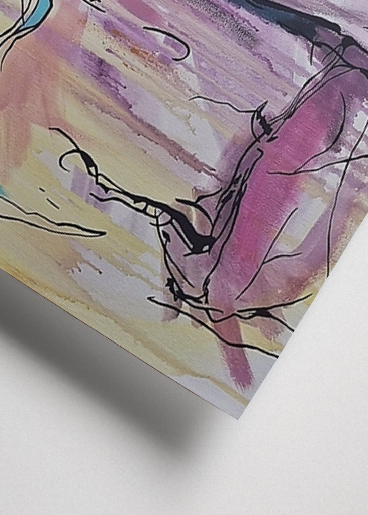 Abstrakt kvindeportræt.