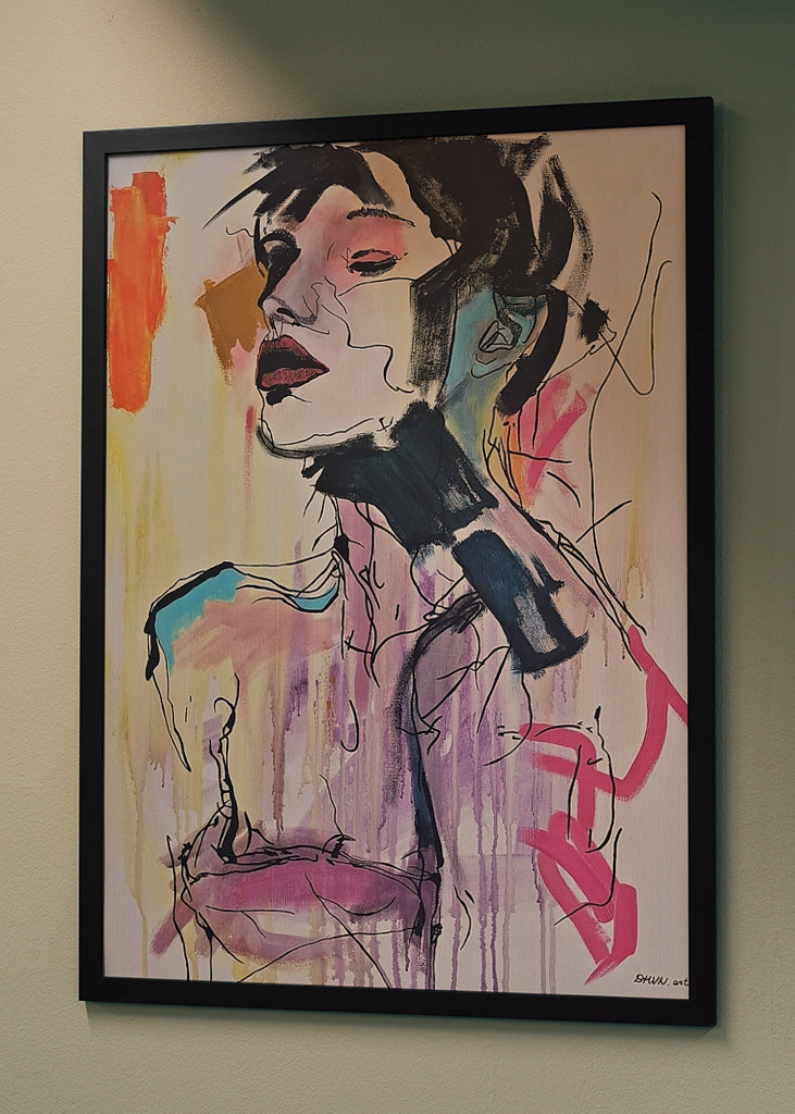 Abstrakt kvindeportræt.