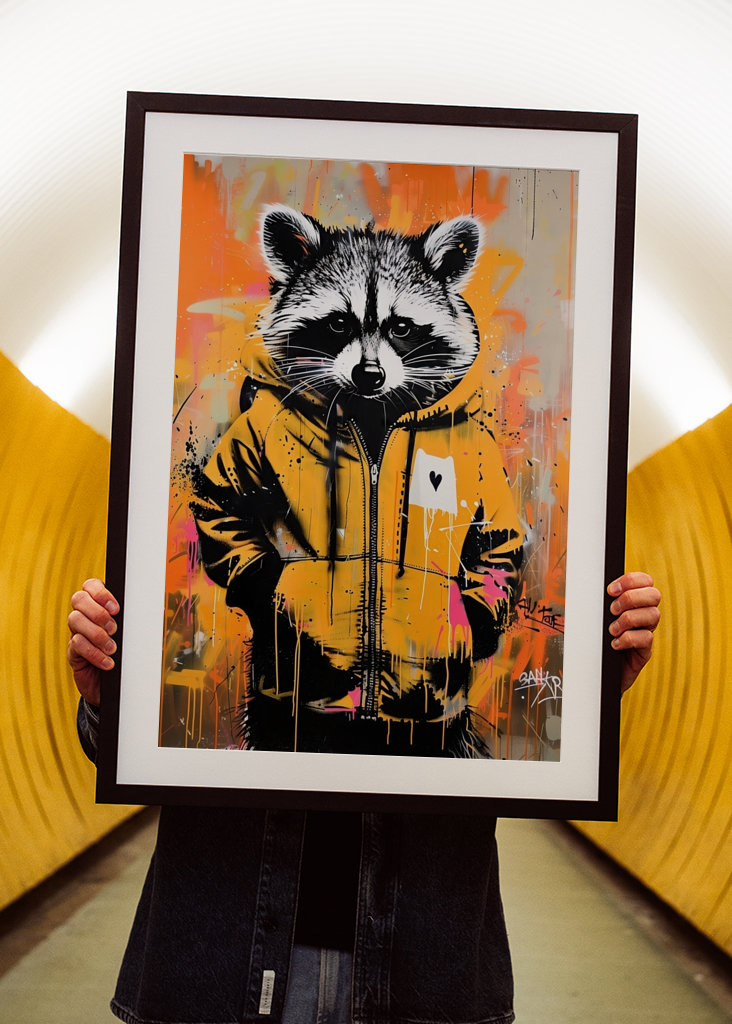 Waschbär x Banksy