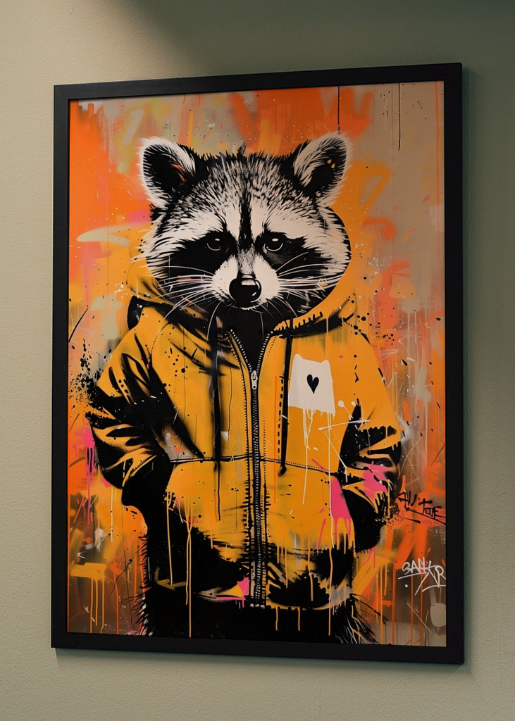 Waschbär x Banksy