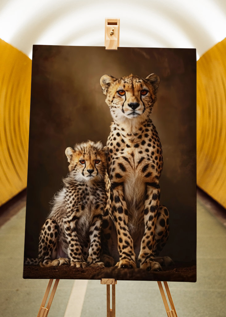 Gepardí zvířecí rodina