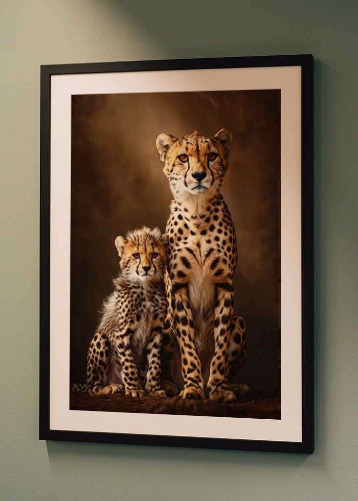 Gepardí zvířecí rodina