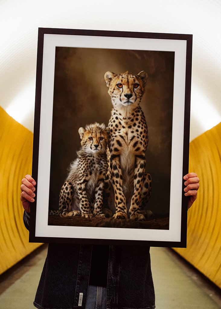 Gepardí zvířecí rodina