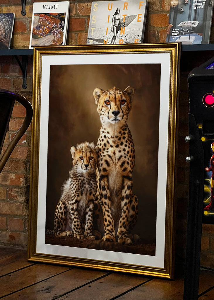 Gepardí zvířecí rodina