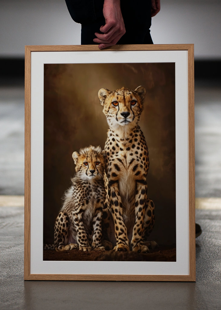 Gepardí zvířecí rodina