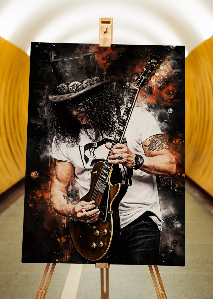 Guitar Slash Watercolor 