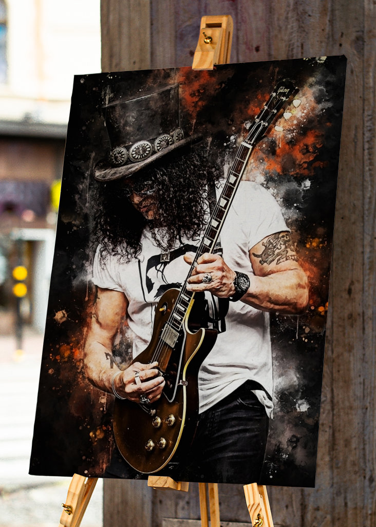 Guitar Slash Watercolor 