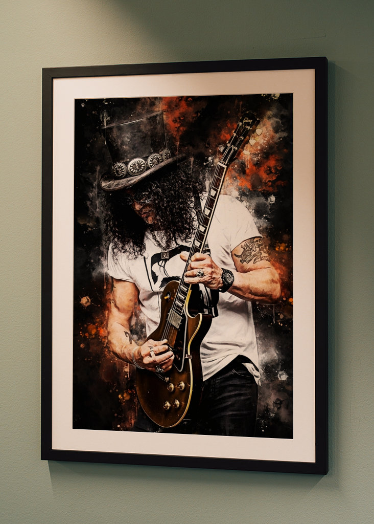 Guitar Slash Watercolor 