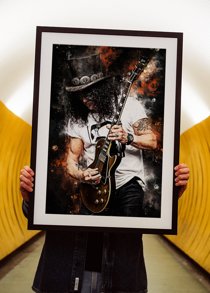 Guitar Slash Watercolor 