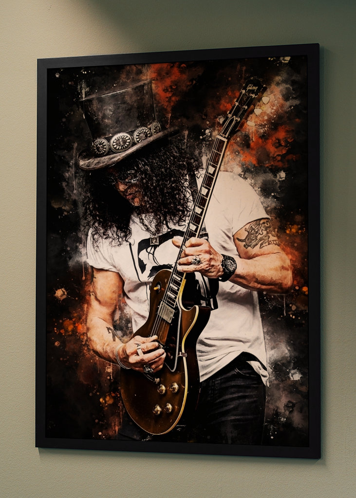 Guitar Slash Watercolor 