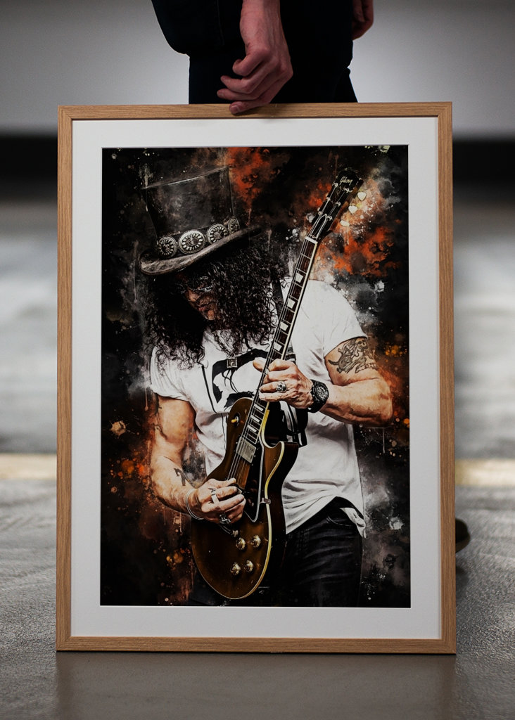 Guitar Slash Watercolor 