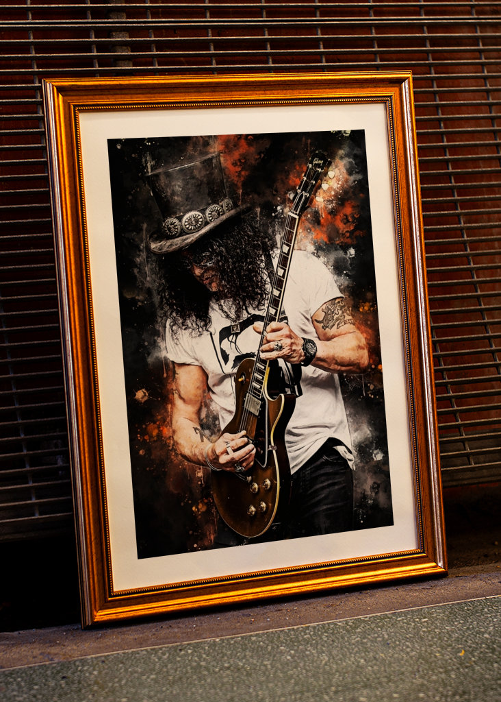 Guitar Slash Watercolor 