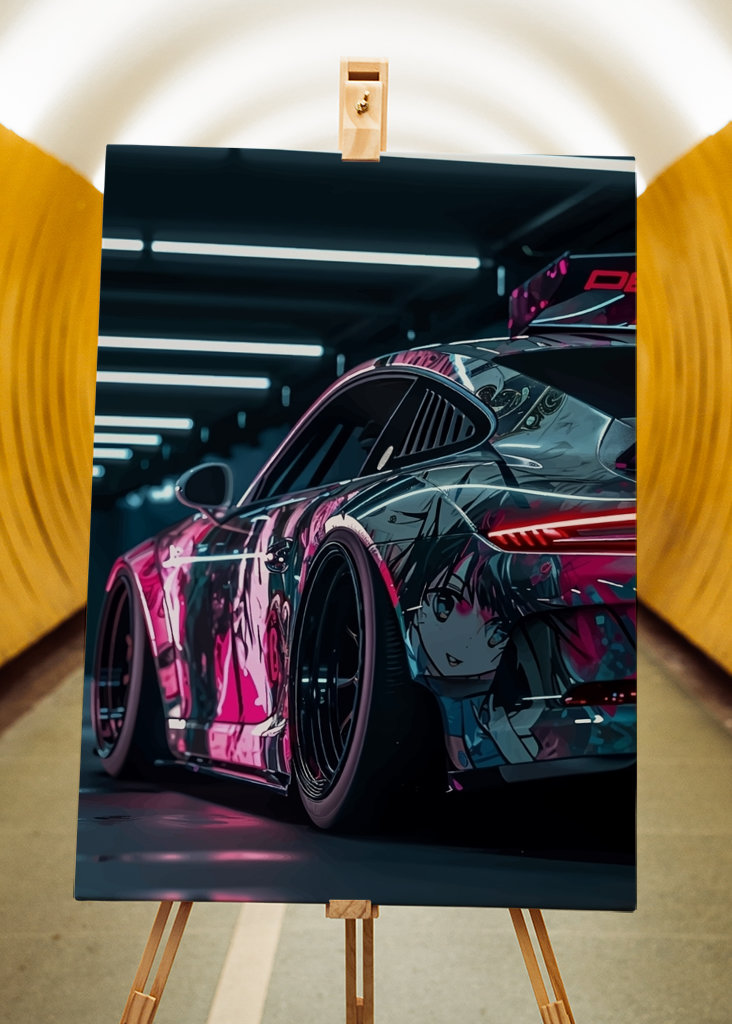 Porsche 911 Neon Light