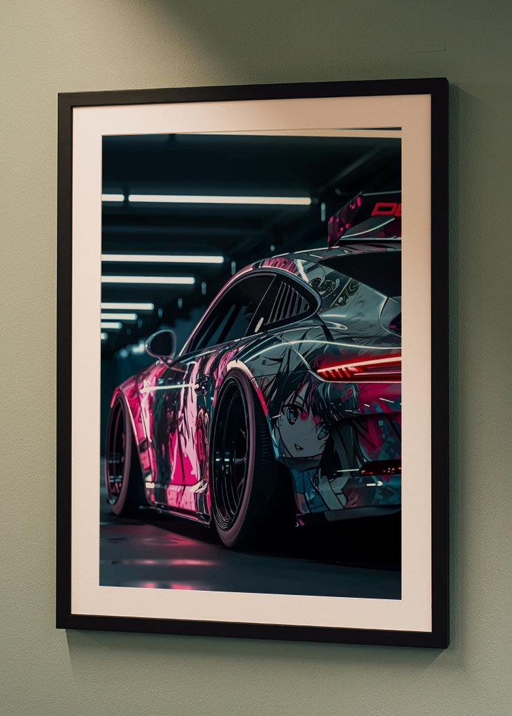 Porsche 911 Neon Light