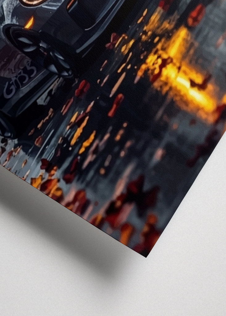 Porsche 911 op regenachtige dag