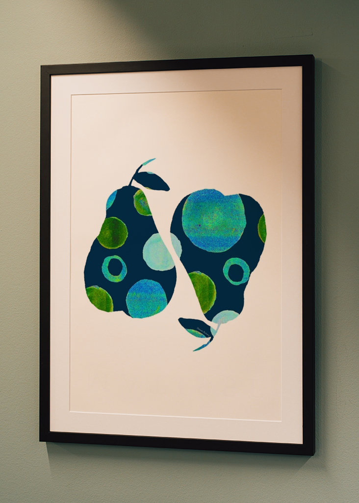 Wzór koła Gruszki Niebieski