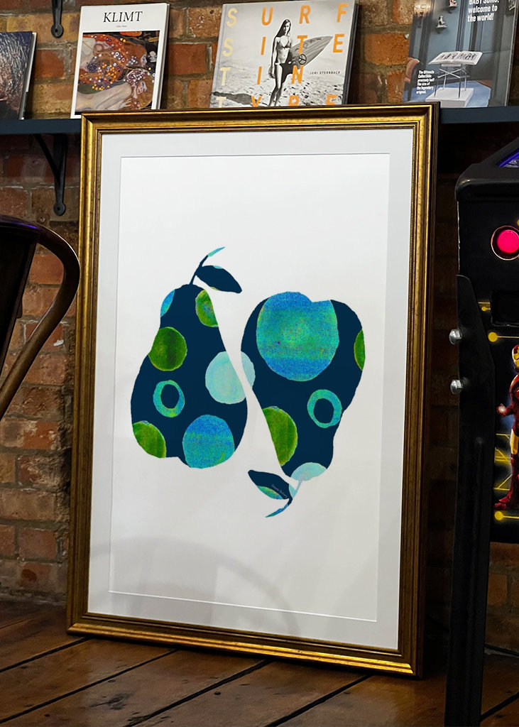 Wzór koła Gruszki Niebieski