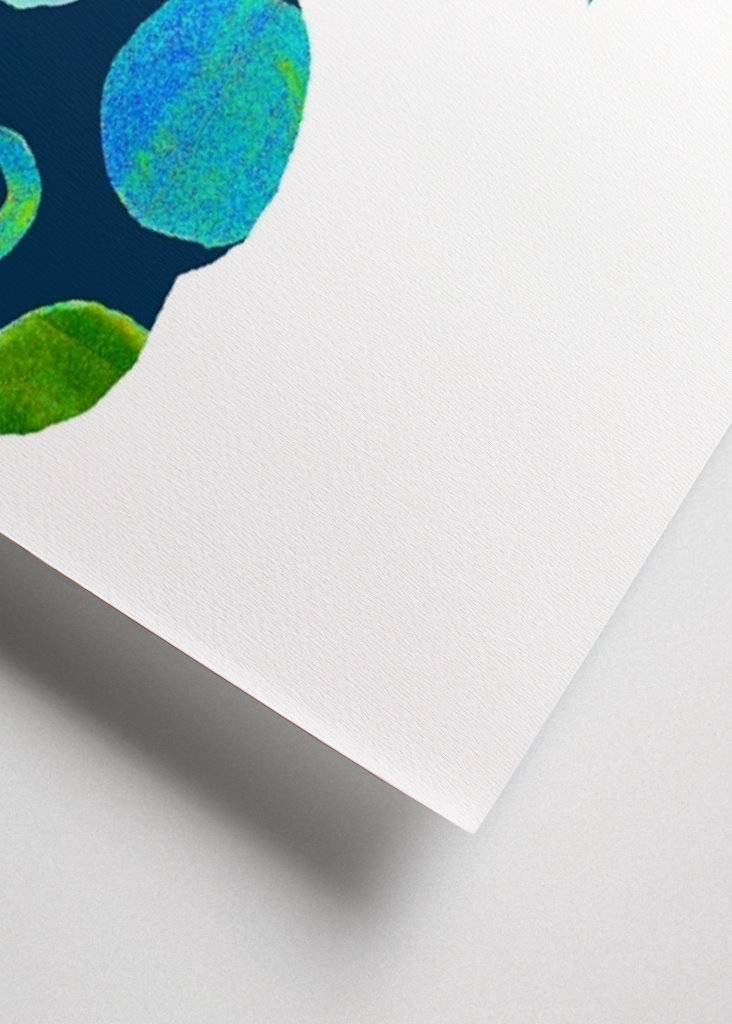 Wzór koła Gruszki Niebieski