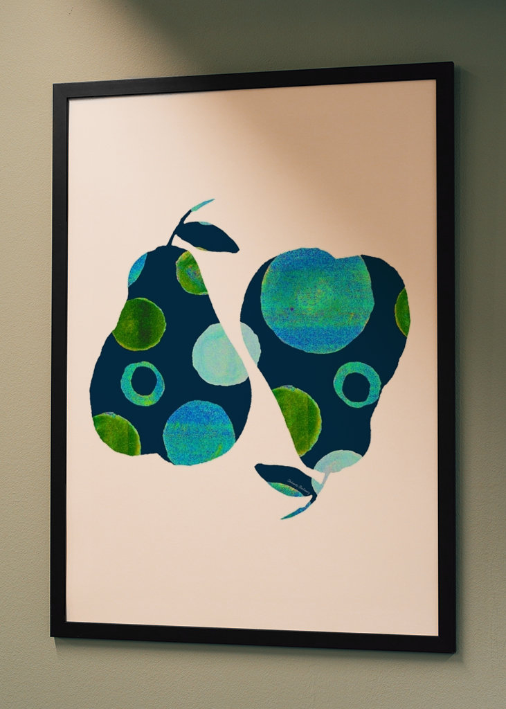 Wzór koła Gruszki Niebieski