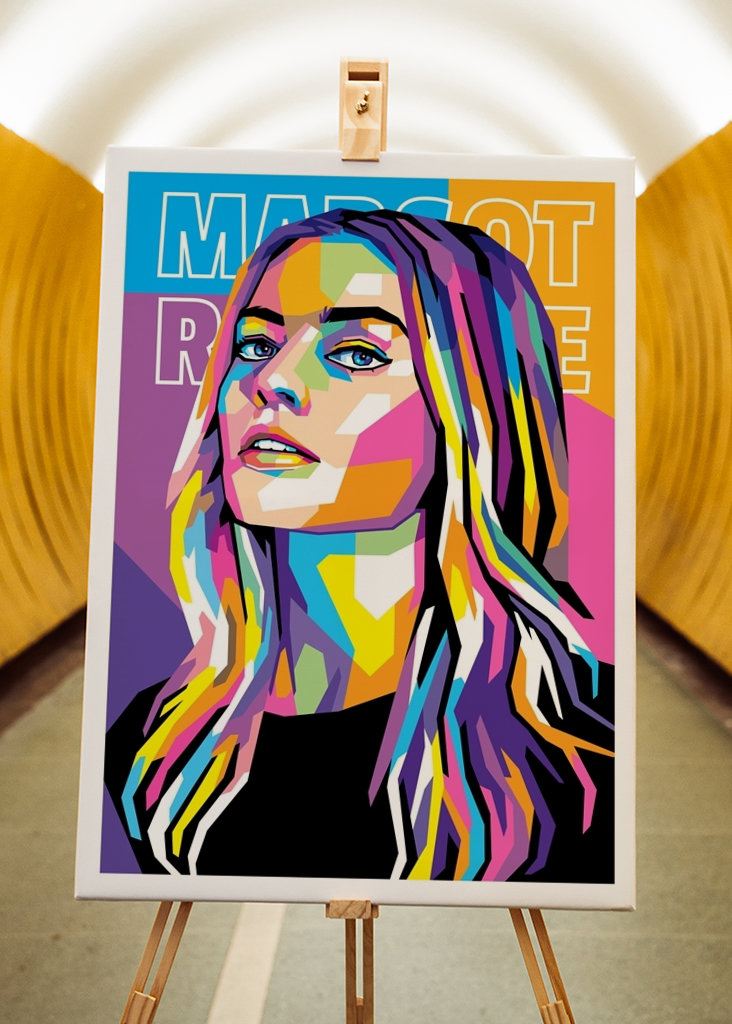 Margot Robbie ve stylu WPAP