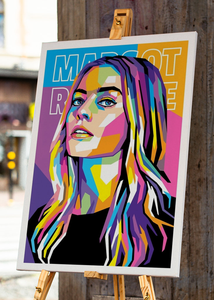 Margot Robbie ve stylu WPAP