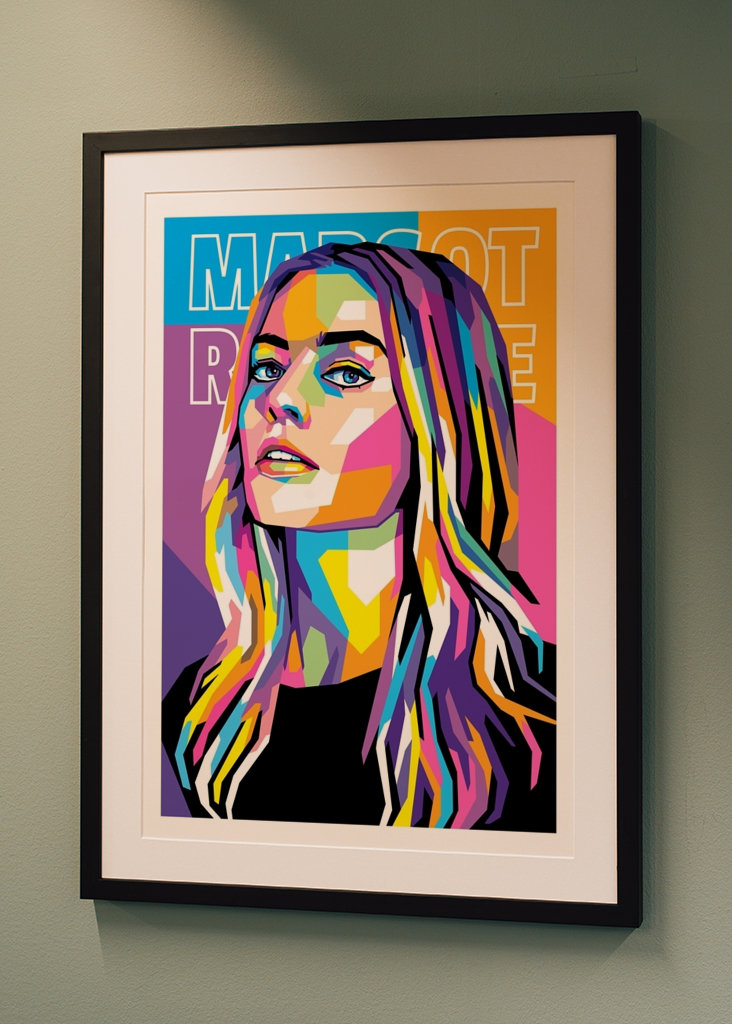 Margot Robbie ve stylu WPAP