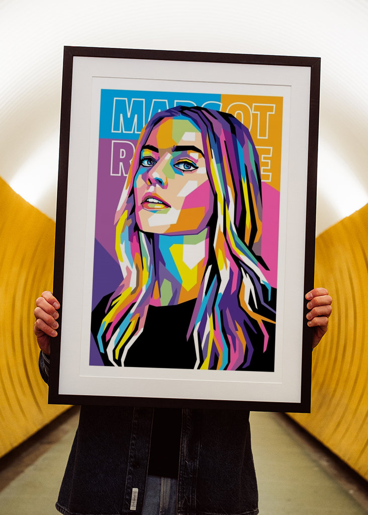 Margot Robbie ve stylu WPAP