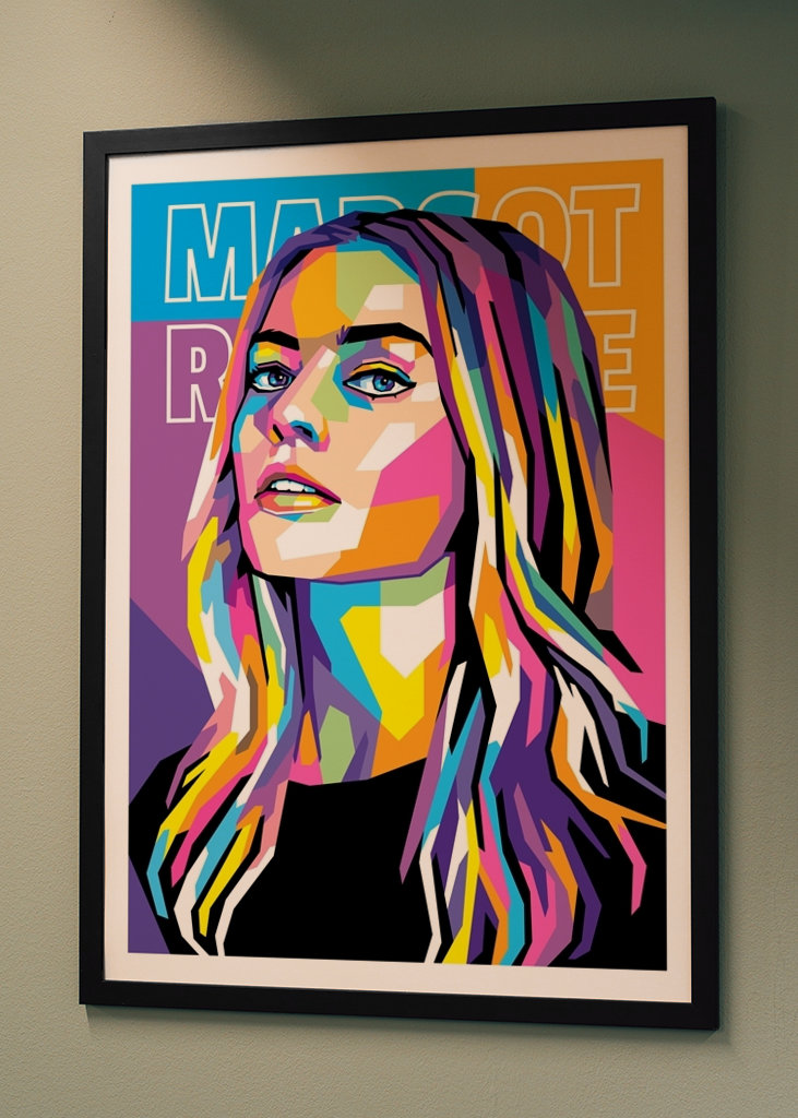 Margot Robbie ve stylu WPAP