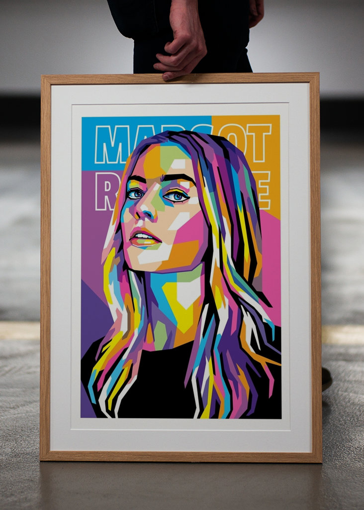 Margot Robbie ve stylu WPAP