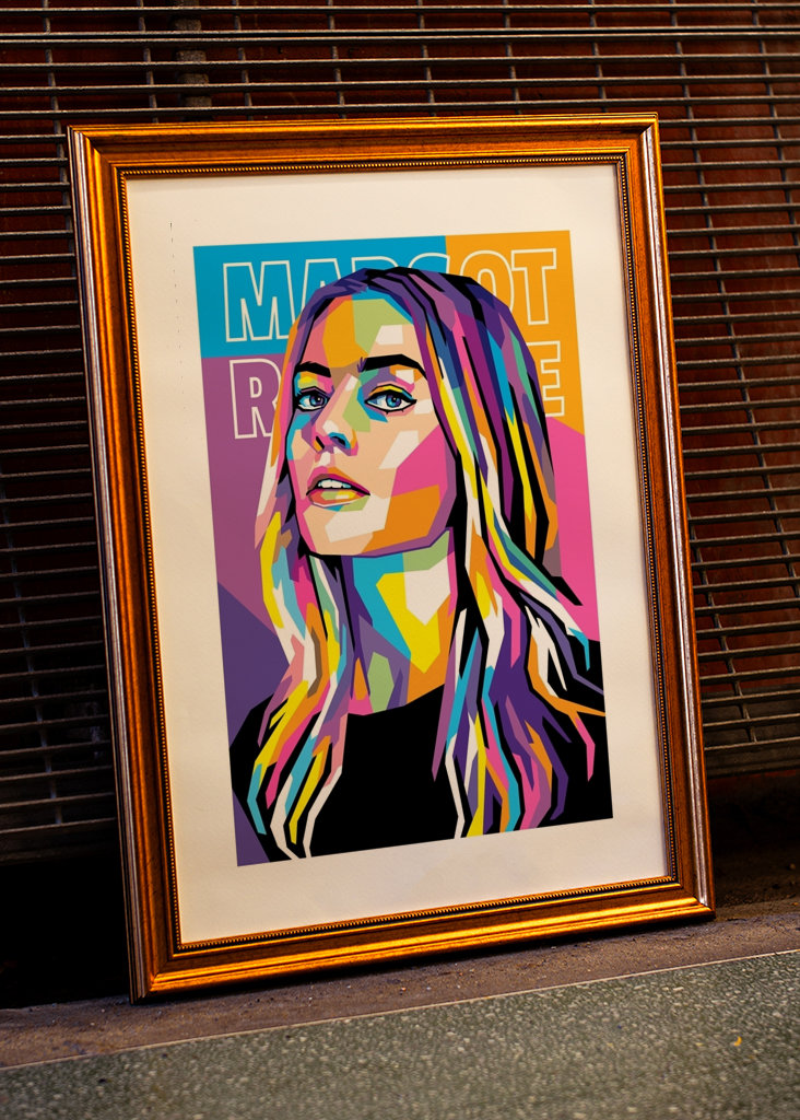Margot Robbie ve stylu WPAP