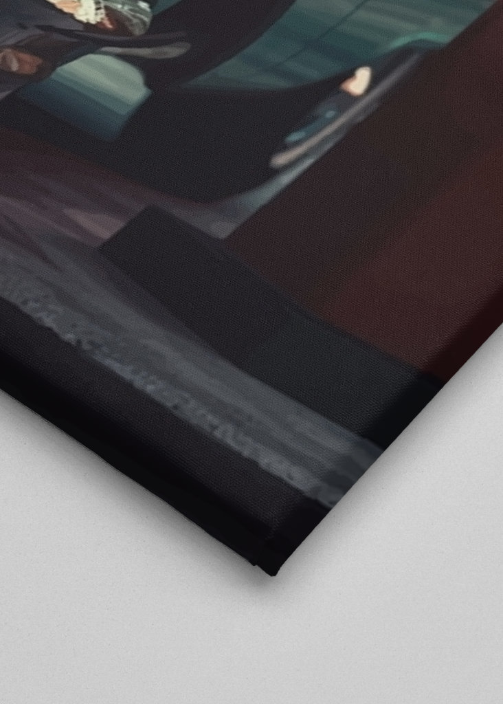 Staré auto s čerpací stanicí