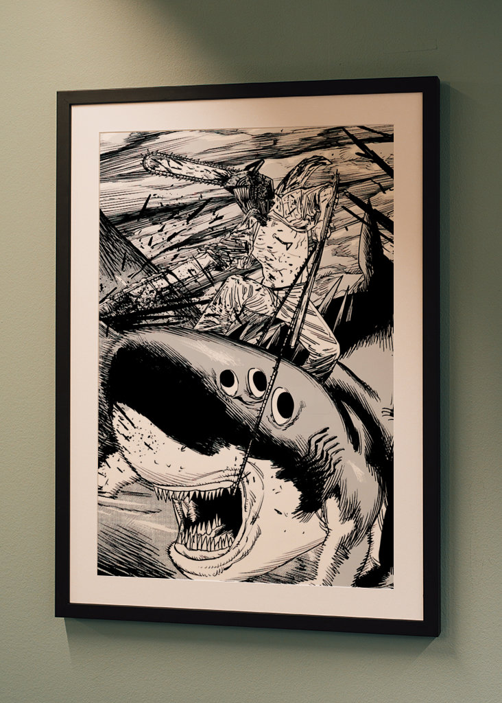 Chainsawman ride the shark man