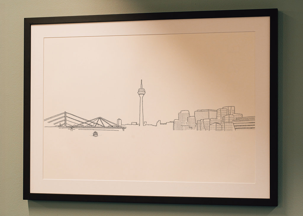 Panorama Düsseldorfu na tužce