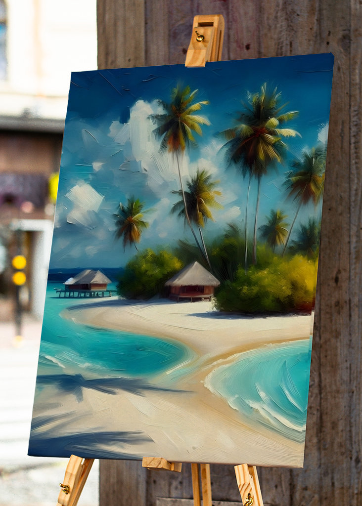 Isla tropical en Maldivas