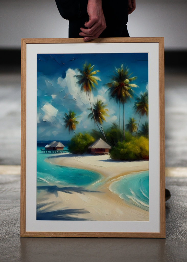 Isla tropical en Maldivas