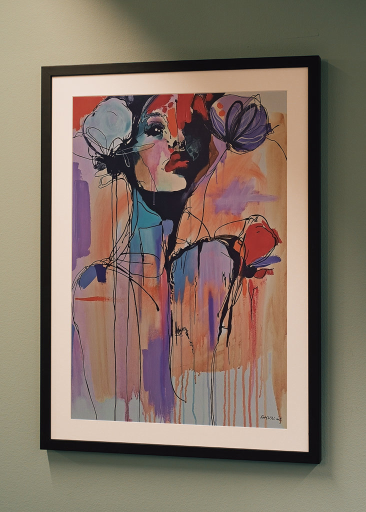 Woman with Large Flowers.