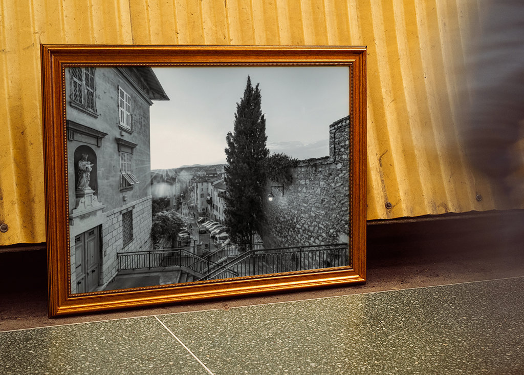 Old town of Nice in France