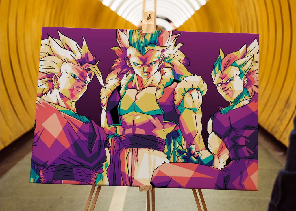 Trio Super Saiya pop art 