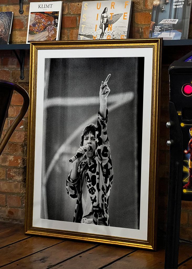 Mick Jagger på scen.