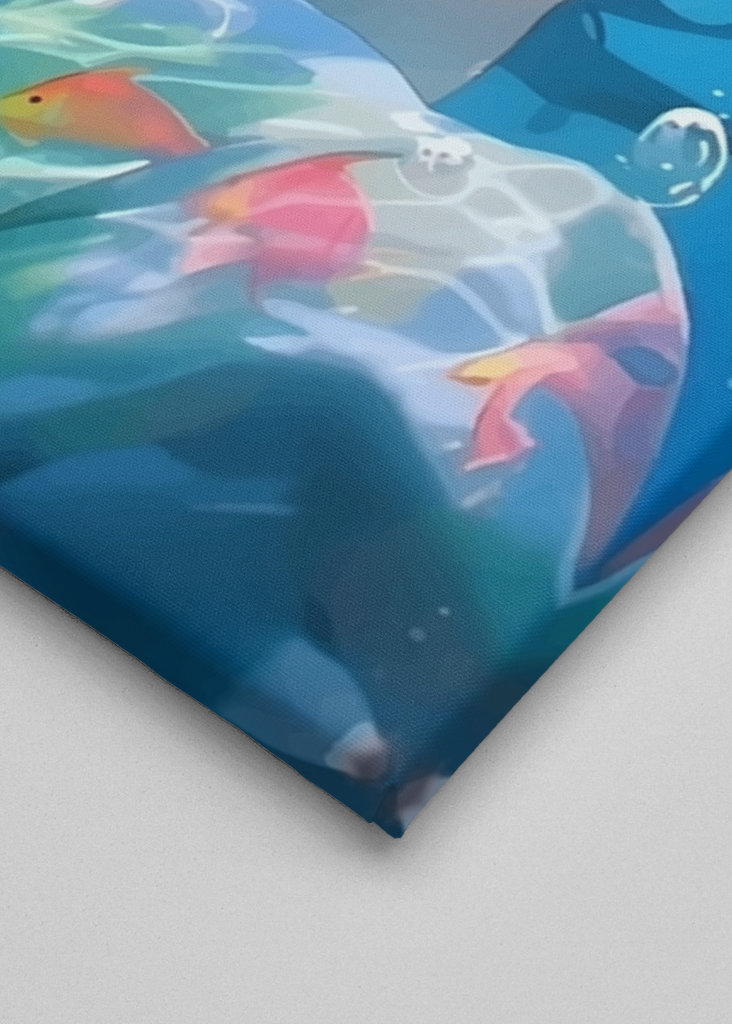 Japansk pige under vandet